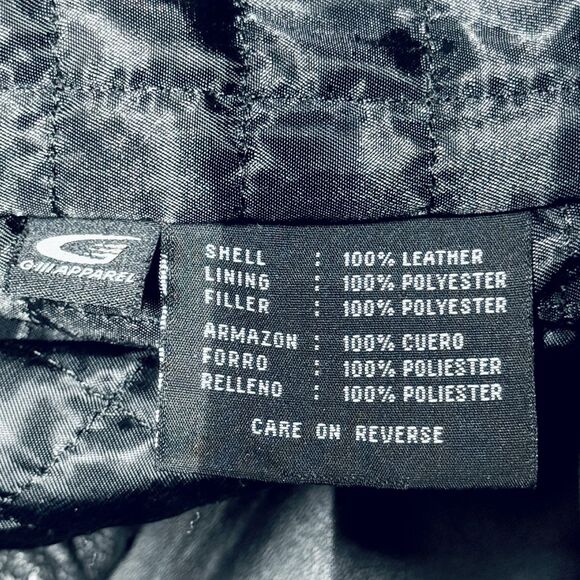 Colebrook Black Leather Jacket Coat Men's size Large Full Zip w Snap Sleeve Cuff - Picture 4 of 5